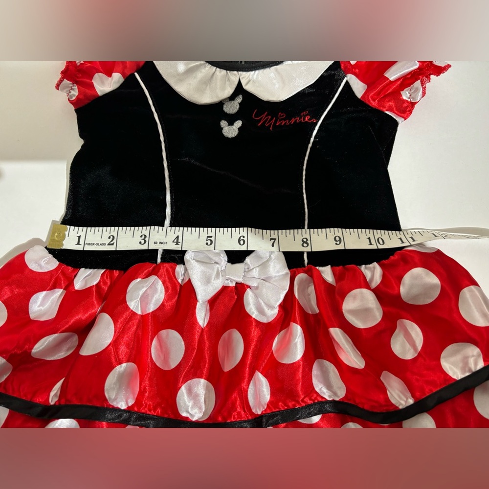 Minnie Mouse dress Disney baby kids 12-18 months red white‎ polka dots - Picture 4 of 12